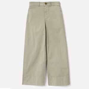 EVERLANE – The Lightweight Wide Leg Crop Chino Pants - LIGHT SAGE / 16